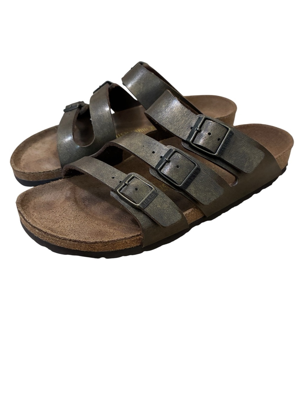 Birkenstock Florida Sandal 3 Strap Leather in Brown 39 / 8-8.5